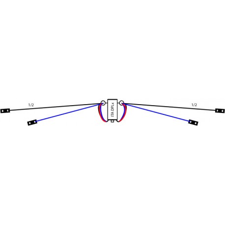 DPL1,8/3,5 II, dipôle 1/2 onde 1,8 et 3,5 MHz + choke balun